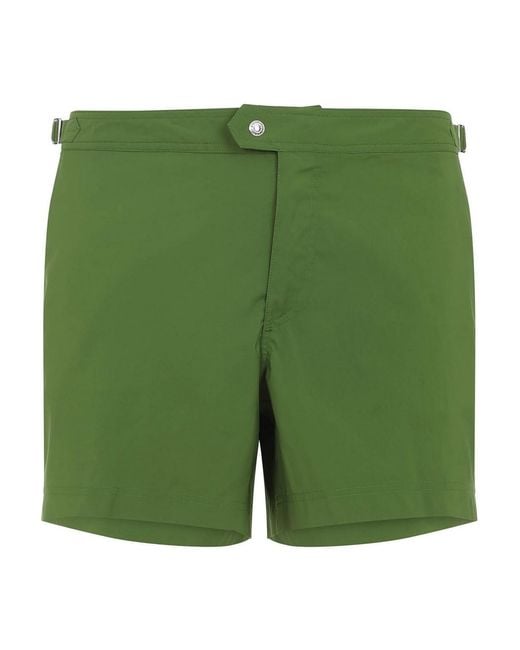 Tom Ford Green Polyester Swim Shorts for men