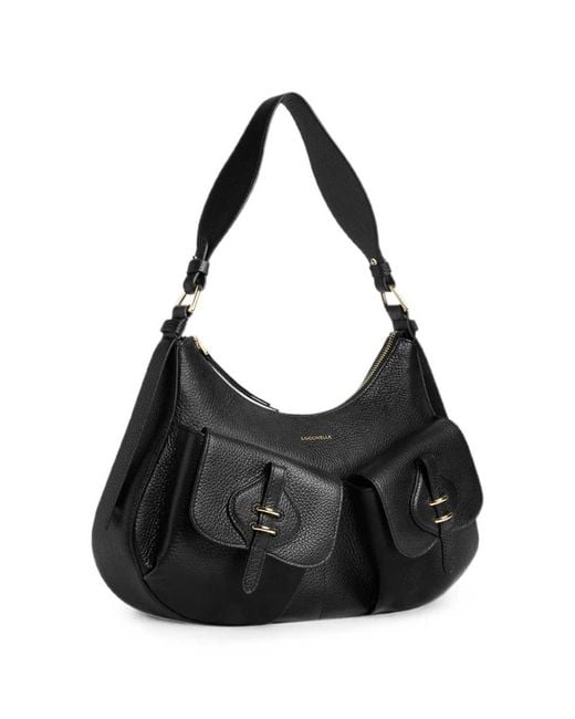Coccinelle Black Handbag Grained Leather Noir
