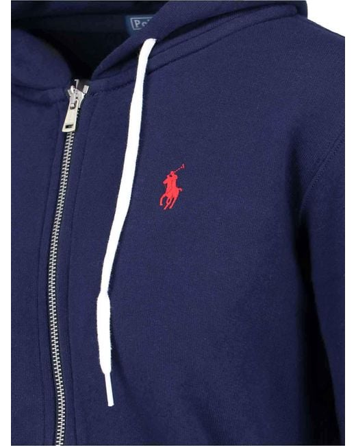 Polo Ralph Lauren Blue Logo Zip Sweatshirt