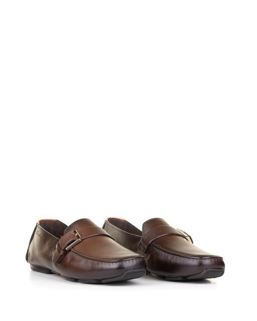 Santoni Brown Loafers for men
