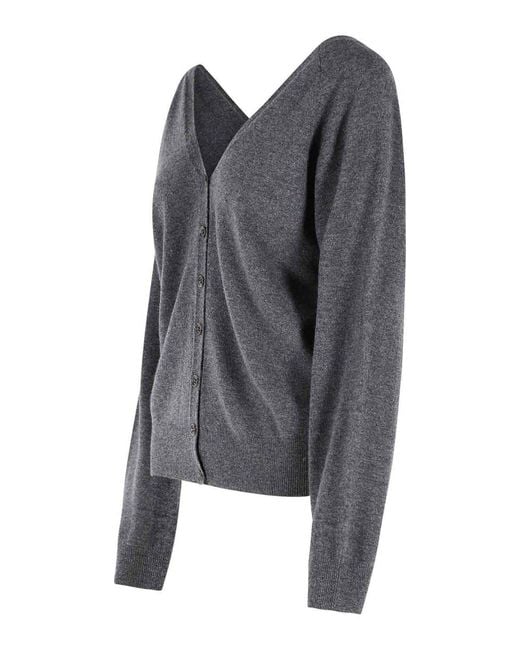 Lisa Yang Gray Jiani' Cashmere Cardigan