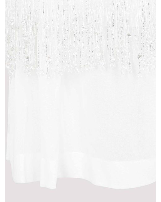 Bottega Veneta White Crystal Dress