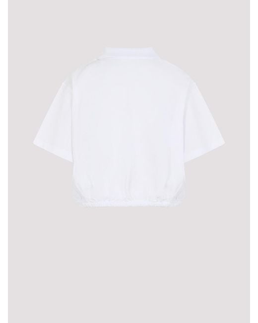 Moncler White Short Sleeves Polo