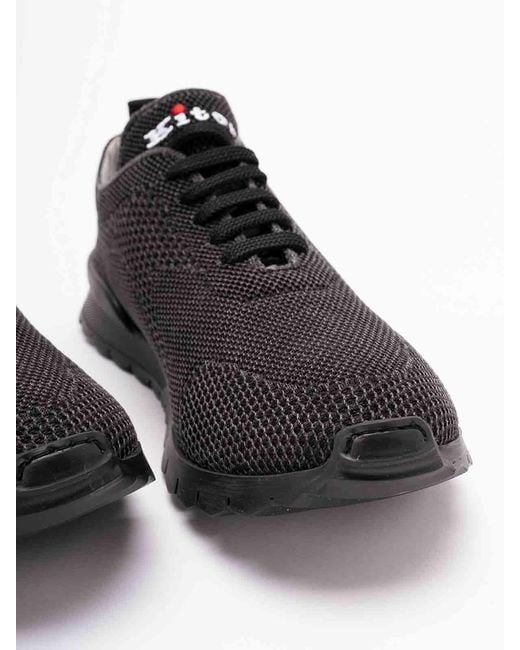Kiton Black 'Fitb' Sneakers for men