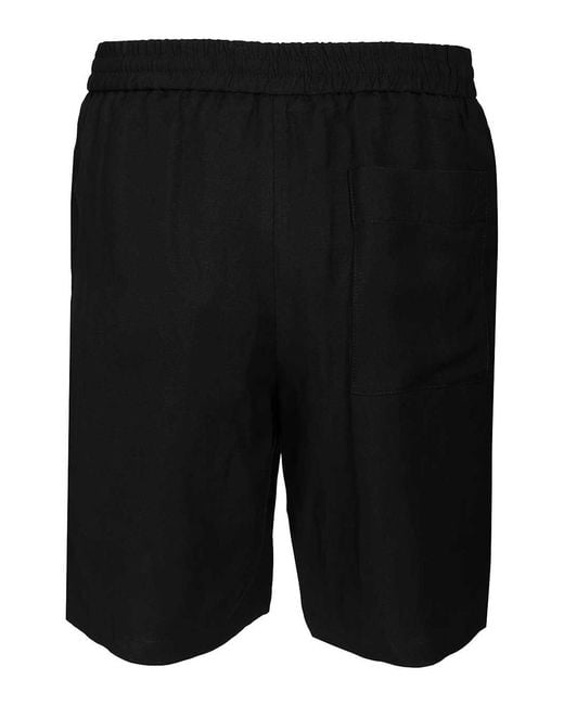 AMI Black Ami Shorts With Elasticated Waist for men