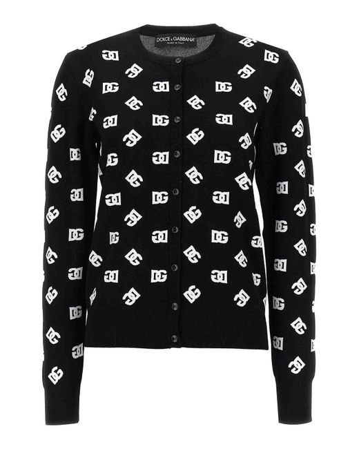 Dolce & Gabbana Black Logo Cardigan Sweater, Cardigans