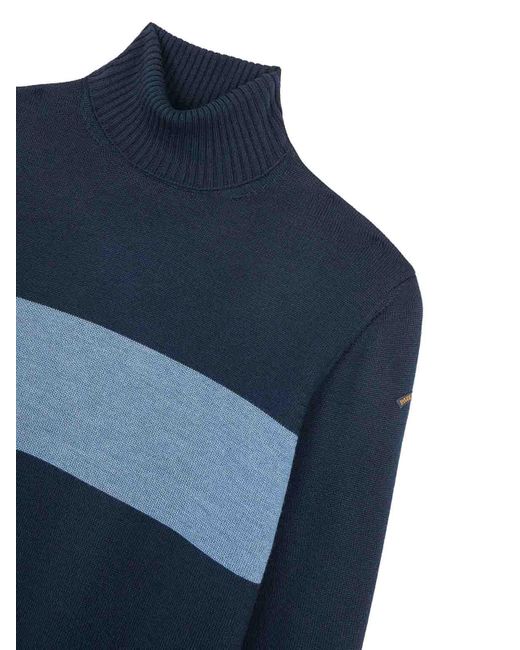 Paul & Shark Blue Paul Wool Turtleneck for men