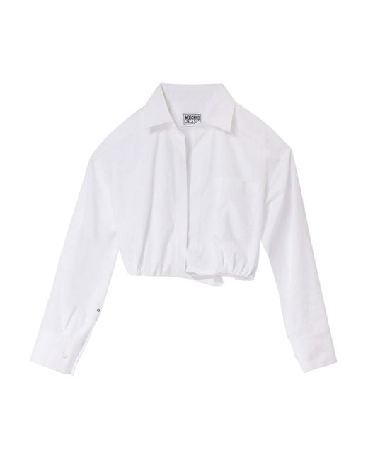 Moschino White Cropped Shirt
