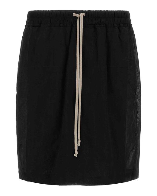 Rick Owens Black Kiltshorts Bermuda Shorts for men