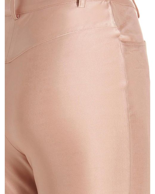 Alexandre Vauthier White Shiny Stretch Pants