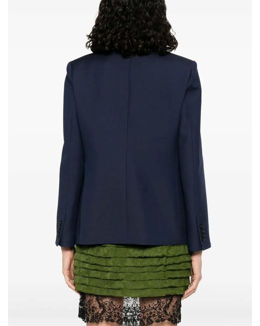 Valentino Blue Single-Breasted Jacket