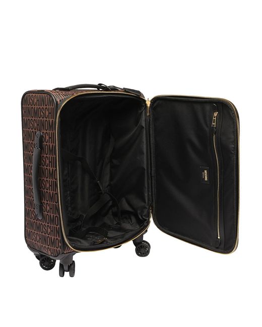 Moschino Black All Over Logo Trolley for men