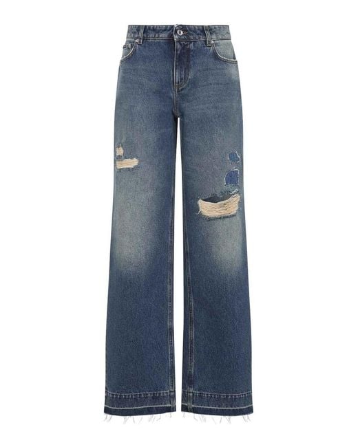 Dolce & Gabbana Blue Cotton Jeans