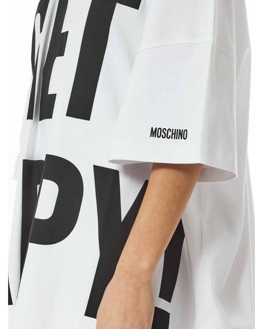 Moschino White Get Happy Abito