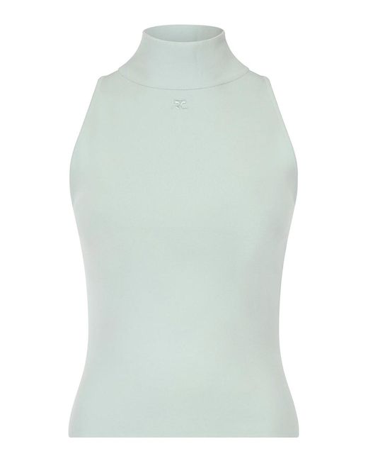 Courreges Green Heritage Knit Top