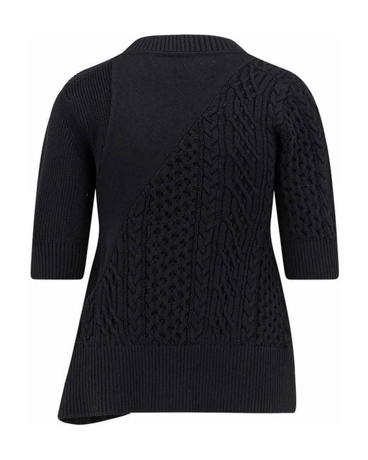 Sacai Black Asymmetrical Jersey
