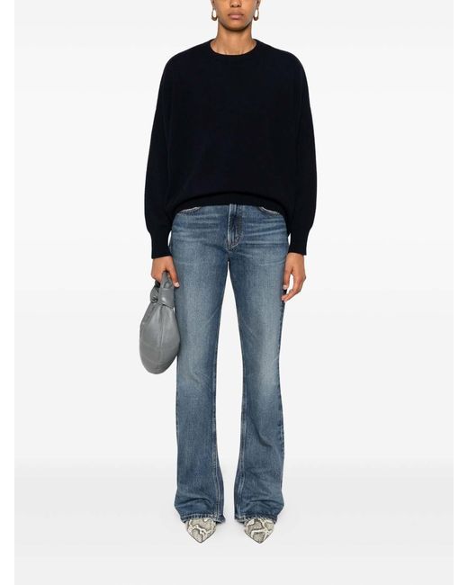 Be You Blue Cashmere Crewneck Sweater