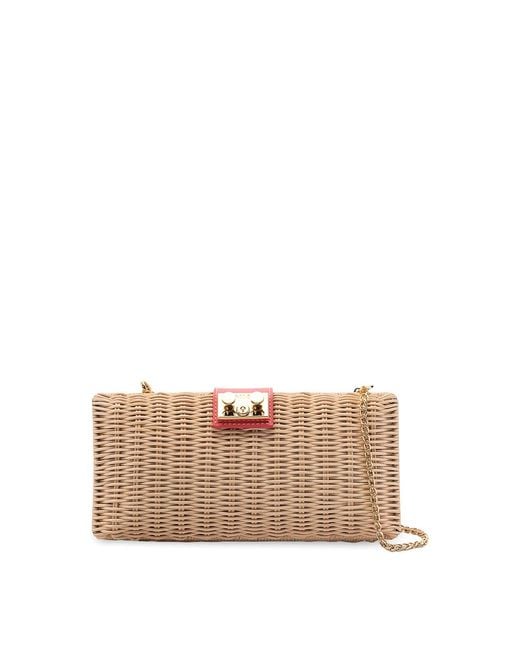 Rodo Natural Wicker Clutch