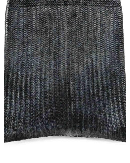 Avant Toi Black Effect Corn Cob Stitch Neck-Warmer for men