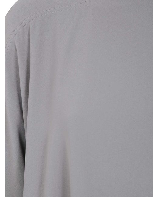 Rick Owens Gray Jumbo Tobard Cropped T-Shirt