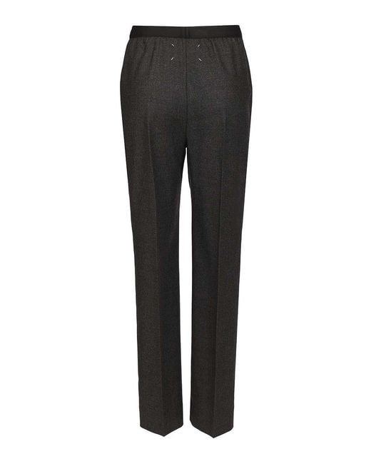Maison Margiela Black Straight Wool Trousers