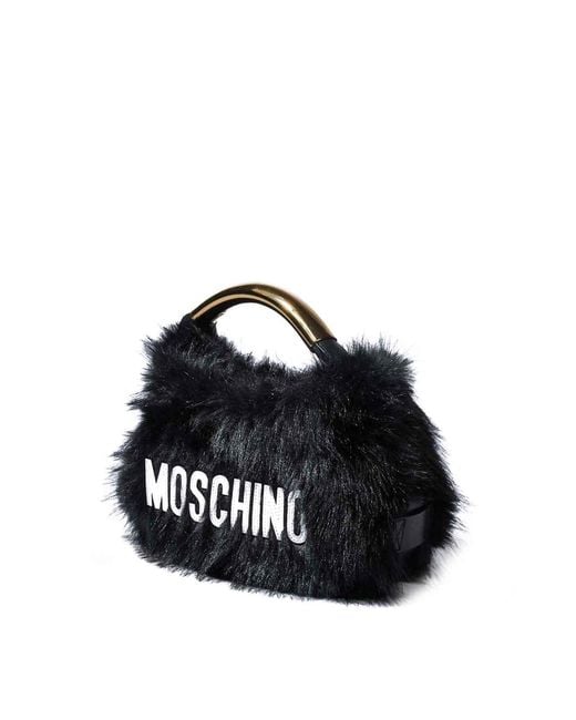 Moschino Black Handle Me Mini Furry