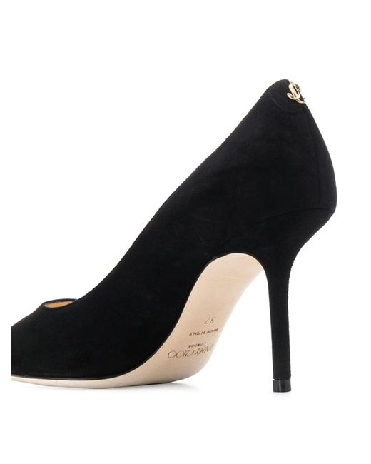 Jimmy Choo Black Love 85 Suede Pumps