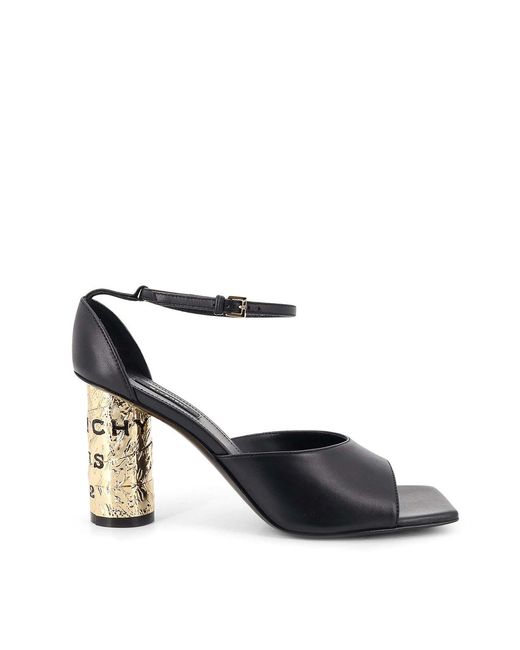 Givenchy White Leather Sandals With Tape Heel