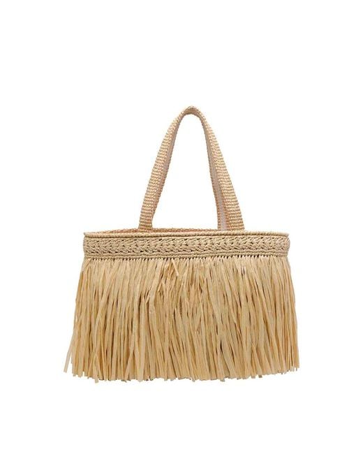 Jimmy Choo Natural Beach E/W Tote Bag
