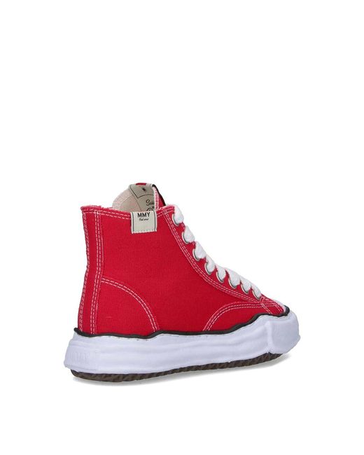 Maison Mihara Yasuhiro Red Sneakers High-Top