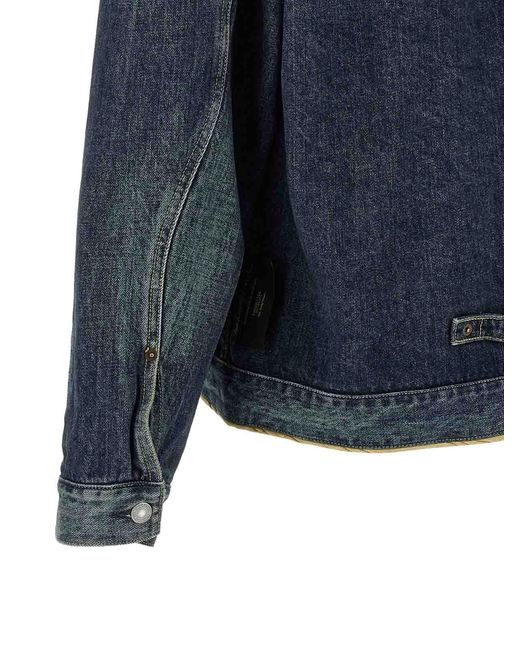 Undercover Blue Sinuous Seams Jacket for men