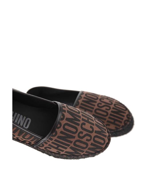 Moschino Gray Logo Espadrillas