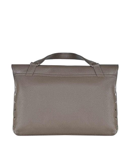 Zanellato Gray Bag Made Of Hammered Leather