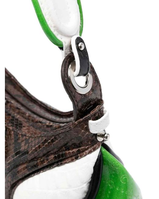 MARINE SERRE Green Mini Futura Cross Body Bag