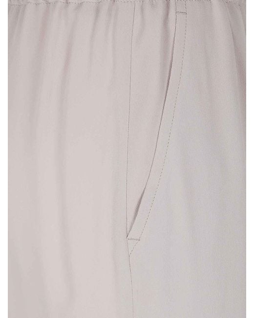 Seventy Gray Crepe Mixed Silk Trousers