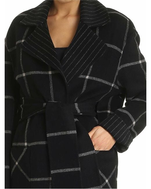Karl Lagerfeld Black Double Face Coat