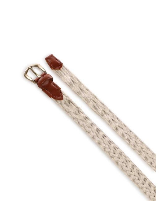 Eleventy Natural Braided Cotton Belt for men