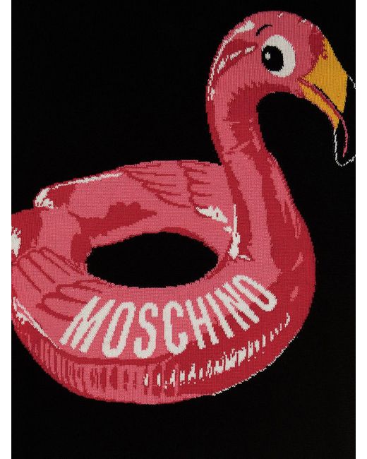Moschino Black Jacquard Logo Sweater