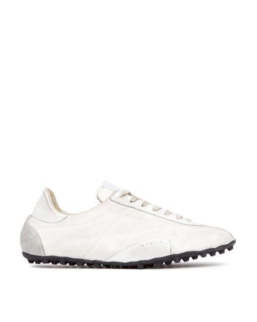 Maison Margiela White Sprinters Drill Cotton With Vintage Treatment Sneakers