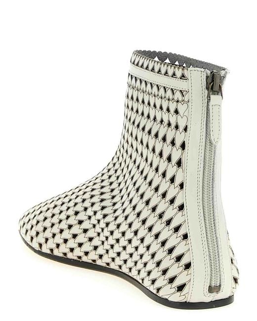 Isabel Marant White Ferix Ankle Boots