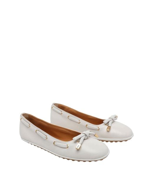 Tod's White Flat Ballets