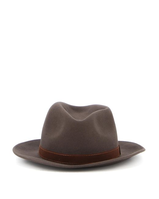 Borsalino Country Alessandria Fedora Hat in Brown for Men | Lyst