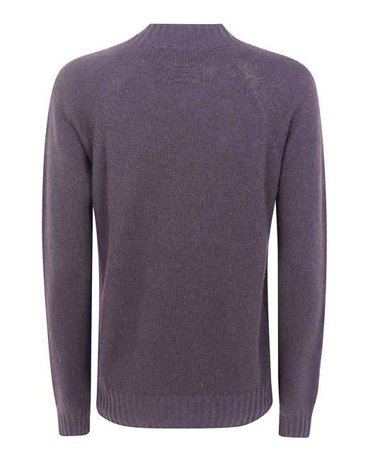 Drumohr Purple Round Neck Sweater