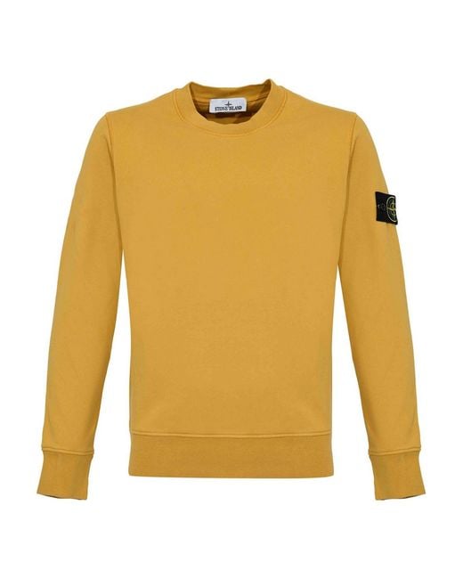 Stone Island Yellow Sweatshirt for men