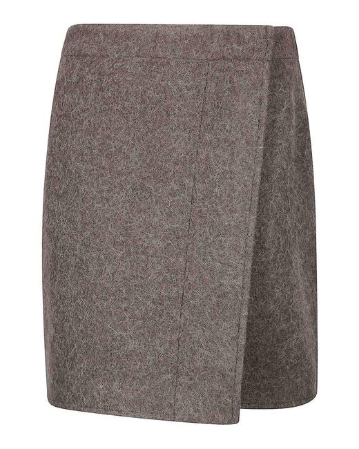 Lemaire Brown Wrapover Skirt