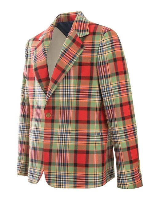 Vivienne Westwood Red Classic Jacket Tartan for men
