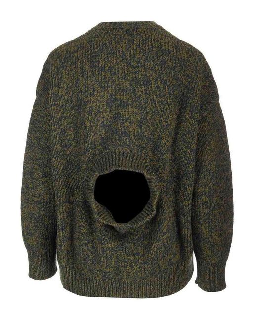 Loewe Green Creative Cut-Out Sweater
