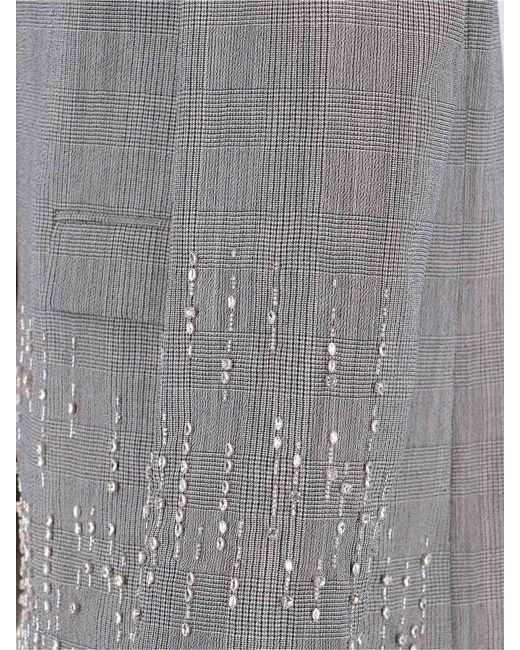 Golden Goose Deluxe Brand Gray Single-Breasted Crystal Blazer
