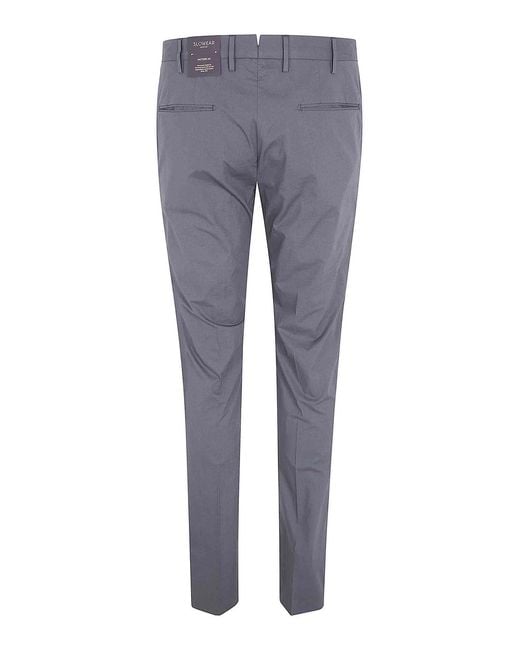 Incotex Blue Classic Chino Trousers for men