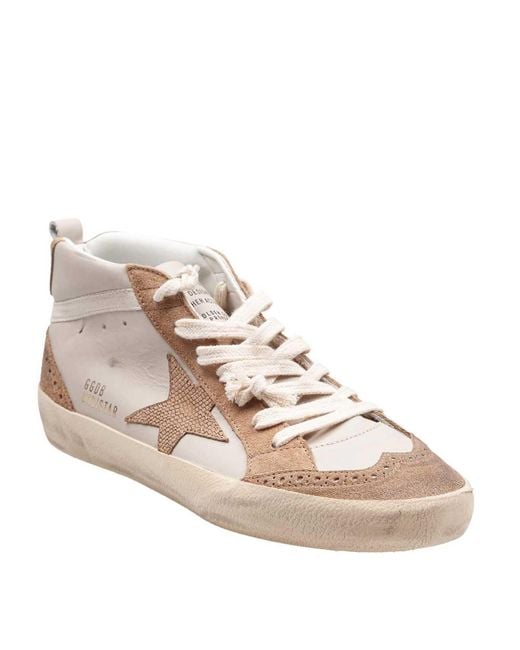Golden Goose Deluxe Brand Brown Mid Star Sneakers